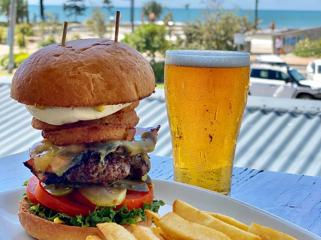 Burger and Beer at Alex Bar & Grill at Alexandra Headland on the Sunshine Coast