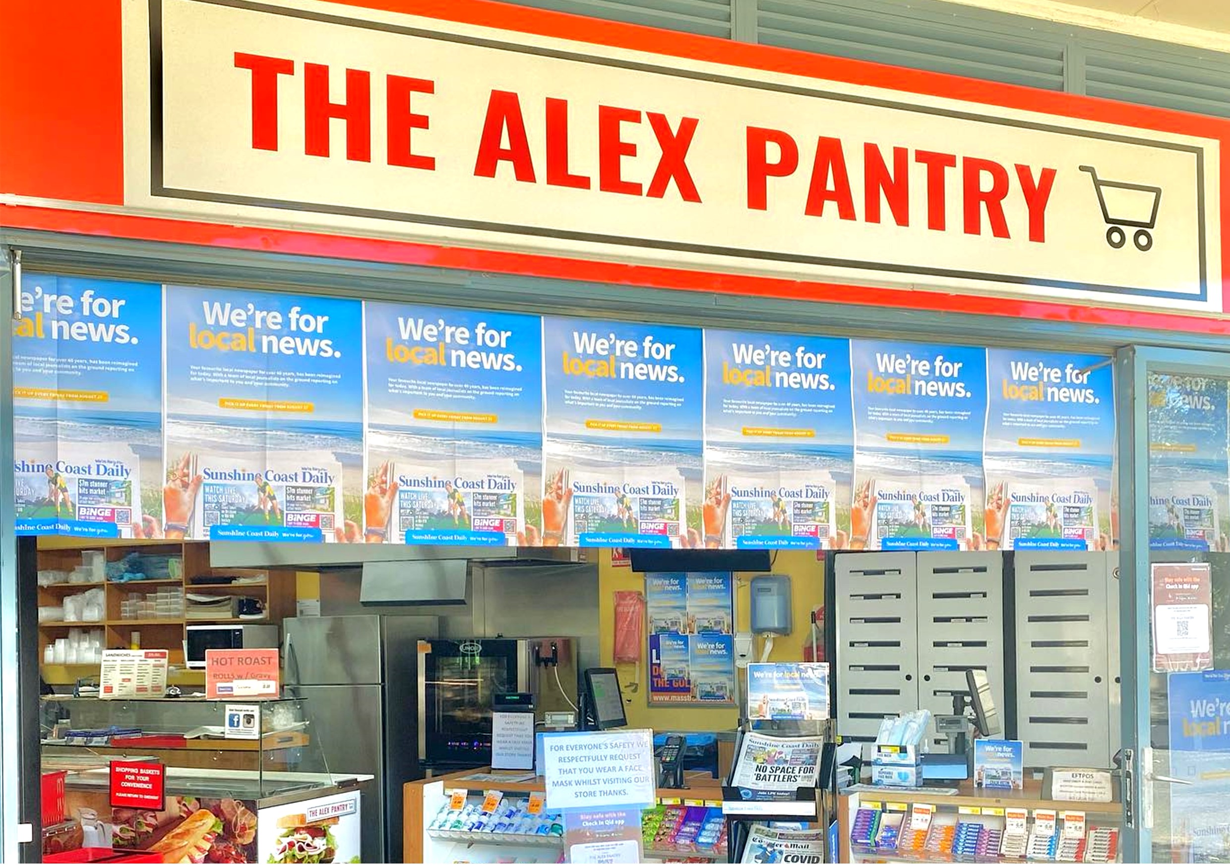 Entry of The Alex Pantry at Alexandra Headland on the Sunshine Coast