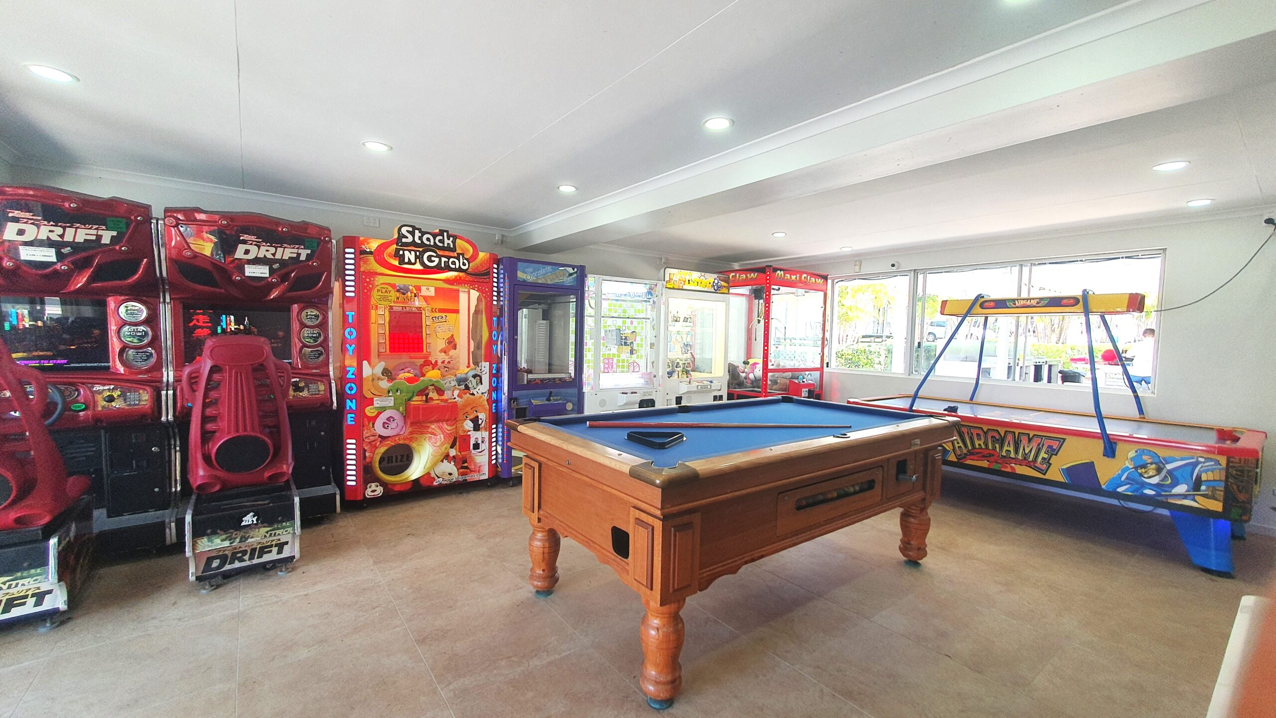 Games room at Alex Beach Cabins and Tourist Park